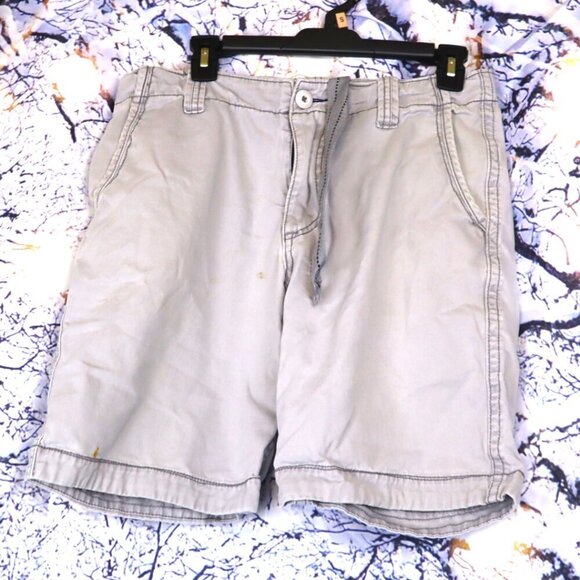 GREY SHORTS 30 Aeropostale *FLAWED* Summer Classic Preppy Denim Jean Jorts Light - Picture 2 of 11